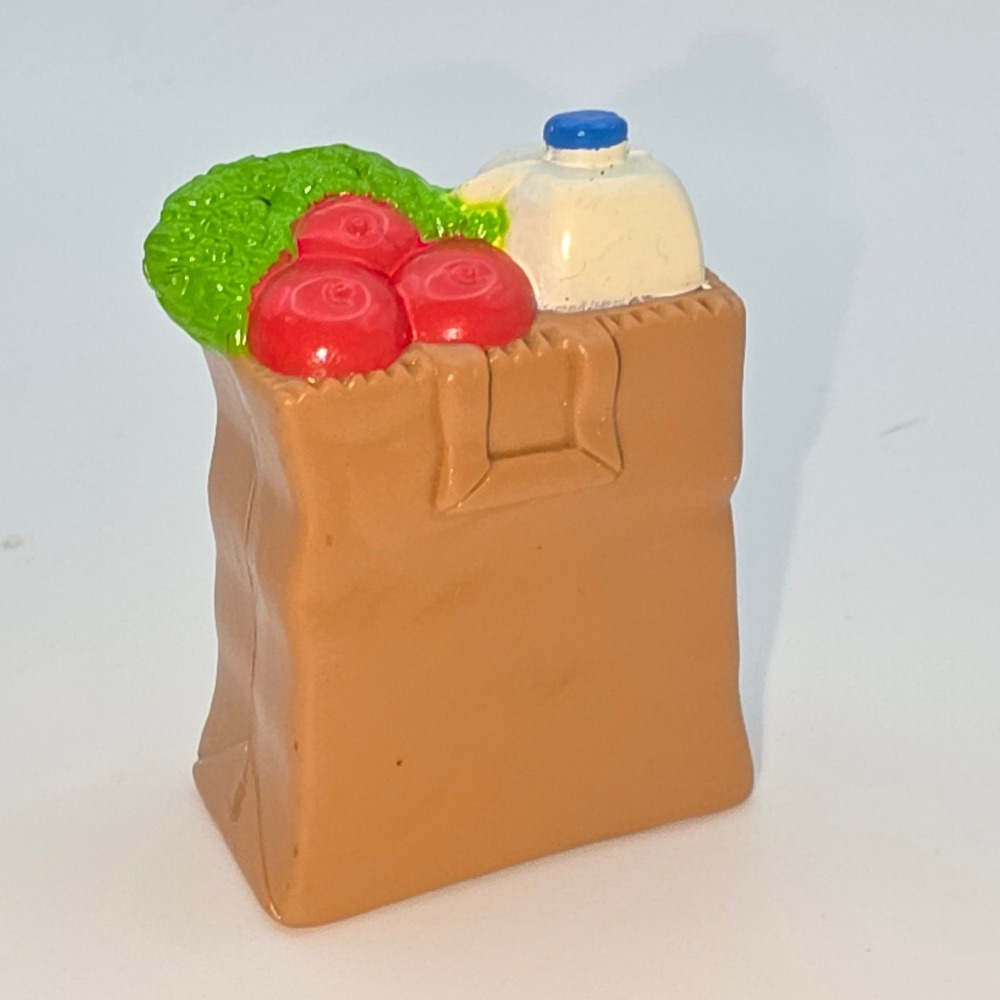 Fisher Price Doll House Accessory Brown Good Loving Family Groceries Replacement